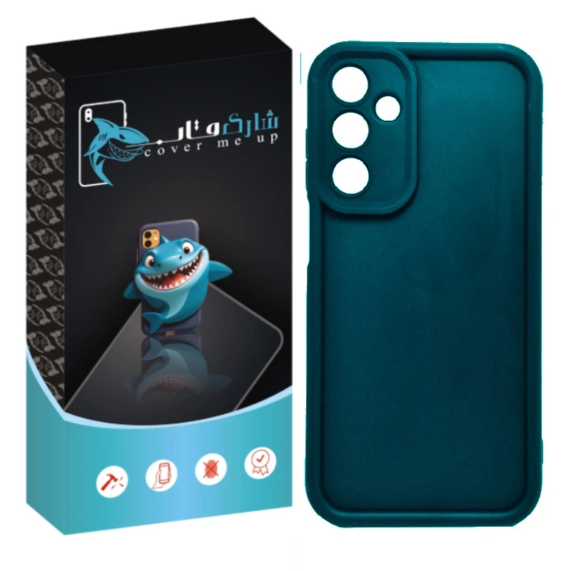 کاور شارک قاب مدل سیلیکونی سولید مناسب برای گوشی موبایل سامسونگ Galaxy A15