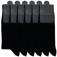 جوراب ساق بلند مردانه آیدی استایل مدل ساده 101 بسته 6 عددی