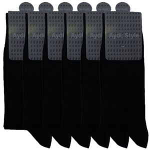 جوراب ساق بلند مردانه آیدی استایل مدل ساده نانو بسته 6 عددی