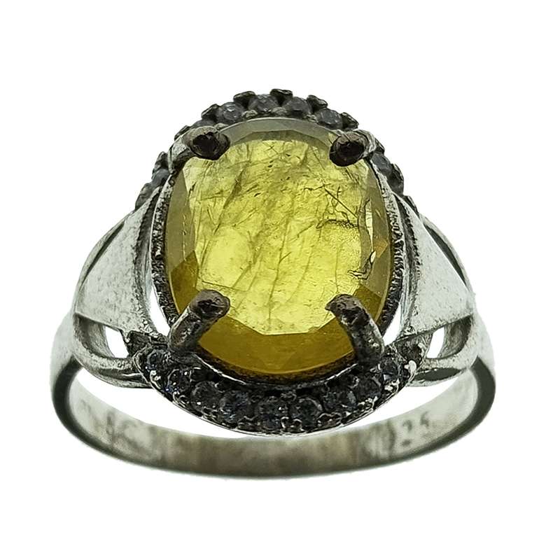 انگشتر نقره زنانه سلین کالا مدل سیترین کد 37