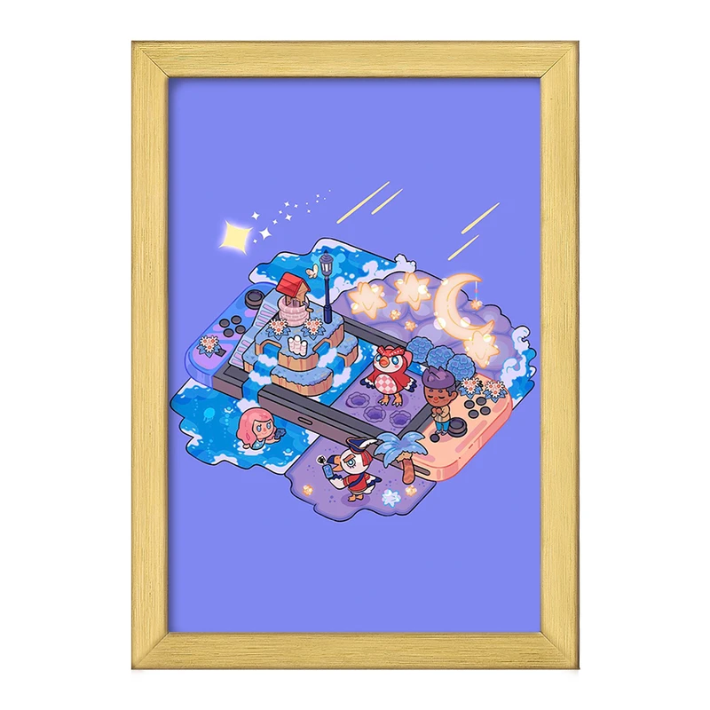 تابلو خندالو طرح بازی انیمال کراسینگ (Animal Crossing) کد 32675