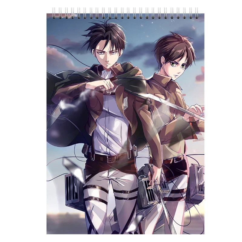  دفتر یادداشت بادکنک آبی طرح انیمه مدل Attack On Titan 2