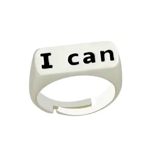 انگشتر دخترانه مدل I CAN