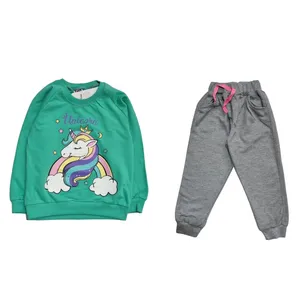 ست سویشرت و شلوار دخترانه مدل یونیکورن