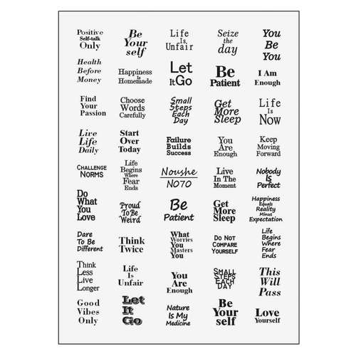 برچسب لنز ناخن مدل جملات انگیزشی کد N070