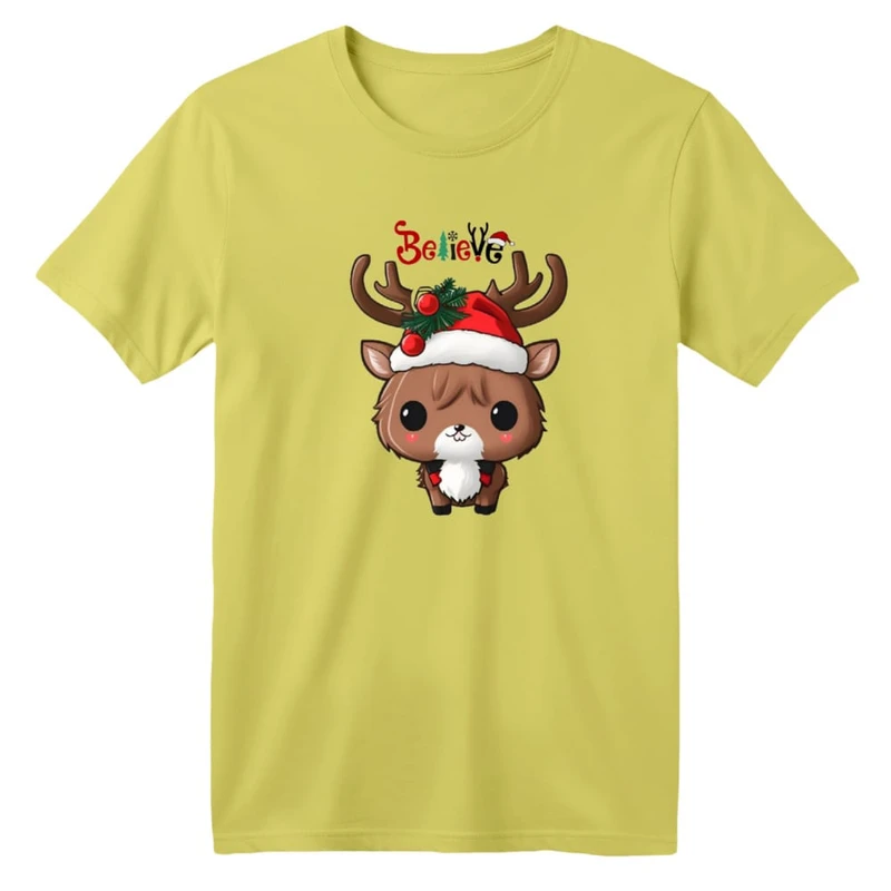 تی شرت آستین کوتاه بچگانه مدل گوزن کریسمس کد 5