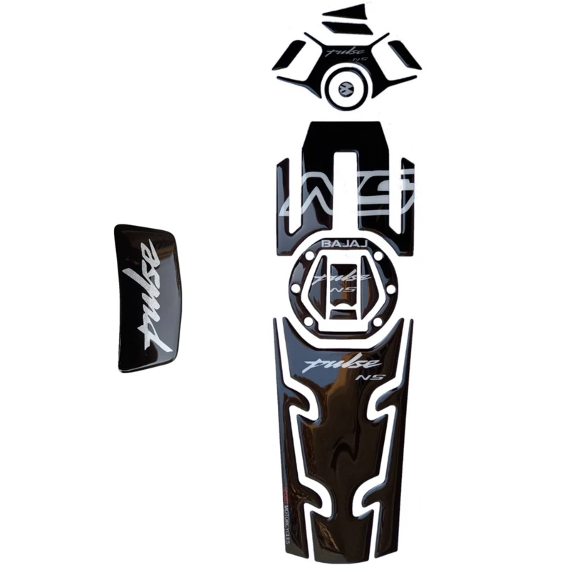 برچسب باک و شلگیر موتور سیکلت وارون مدل B-31-BLK مناسب برای پالس ان اس 200 بسته 17 عددی