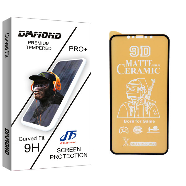 محافظ صفحه نمایش سرامیکی مات جی اف مدل Diamond glass مناسب برای گوشی موبایل اپل iphone 11 Pro Max/ XS Max