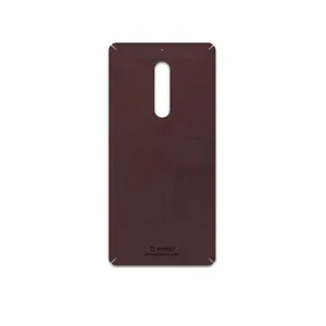 MAHOOT Matte-Dark-Brown-Leather Cover Sticker for Nokia 5