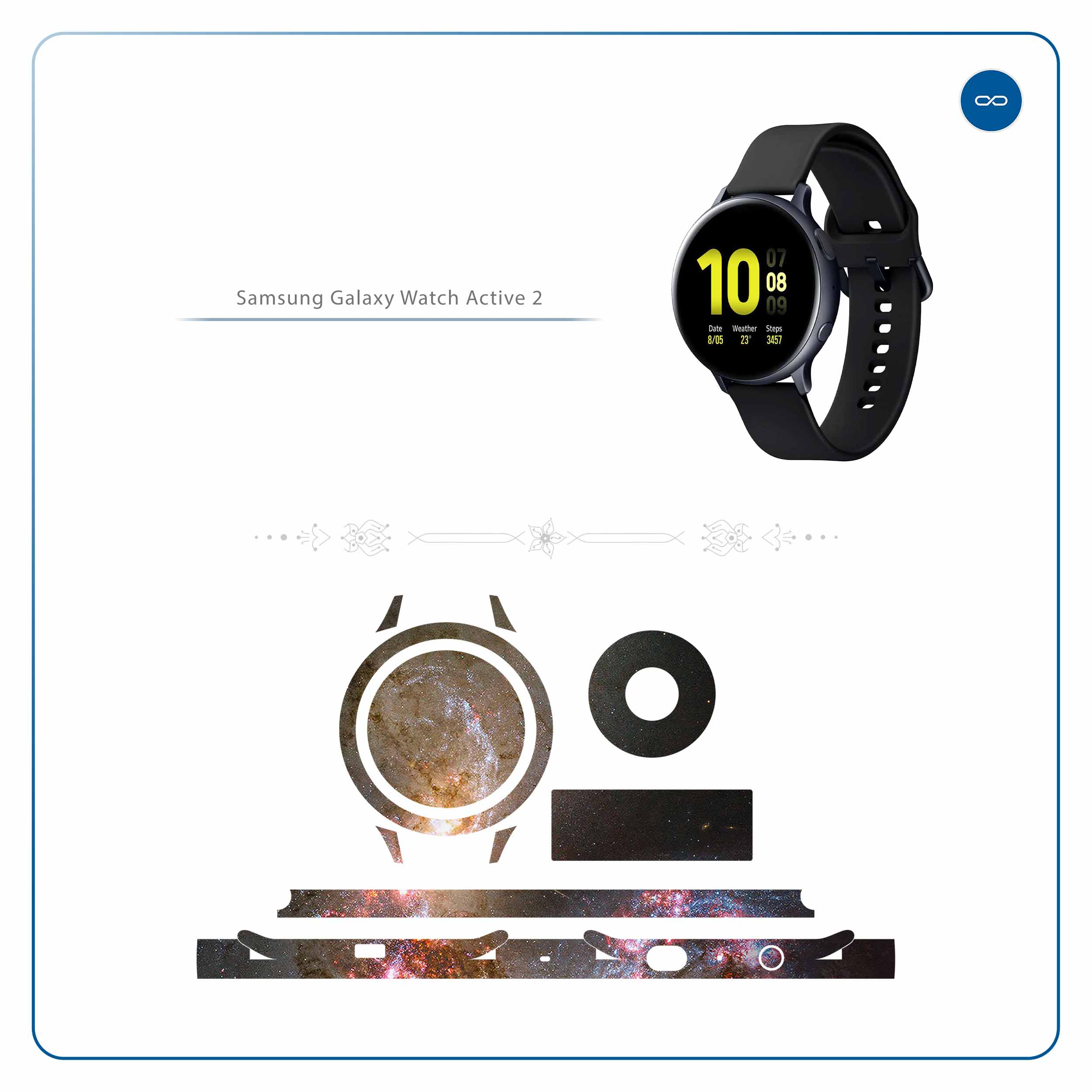 برچسب ماهوت طرح Universe-by-NASA-5 مناسب برای ساعت هوشمند سامسونگ Galaxy Watch Active 2 44mm