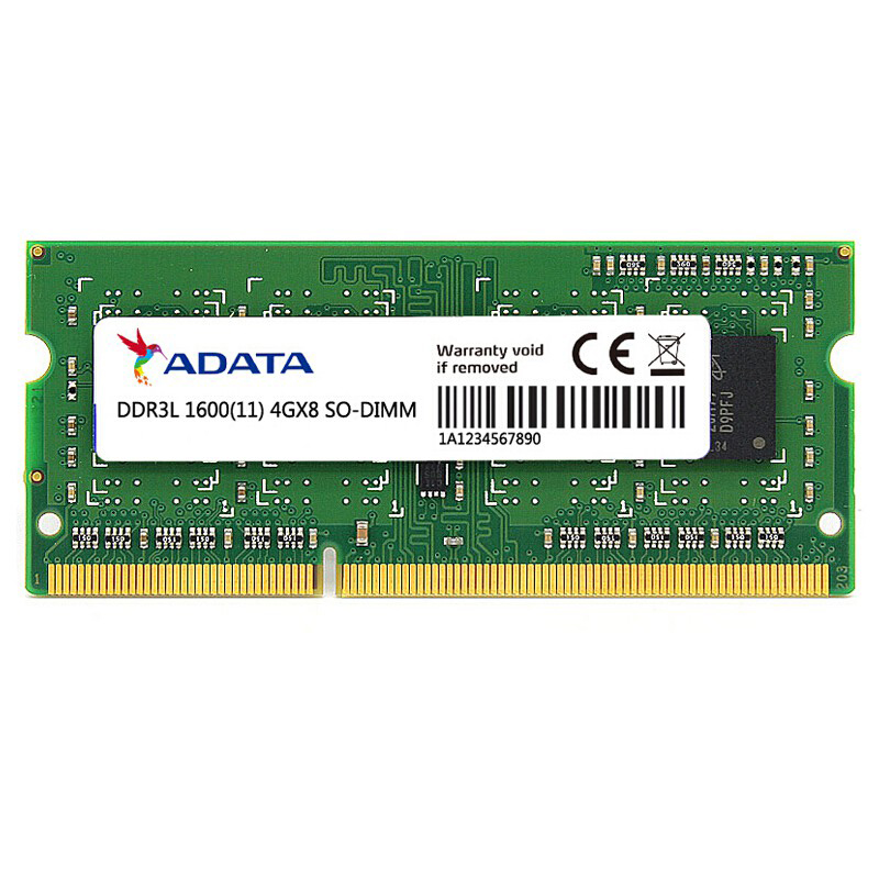 رم لپ تاپ DDR3L تک کاناله 1600 مگاهرتز ای دیتا مدل 12800s ظرفیت 4 گیگابایت