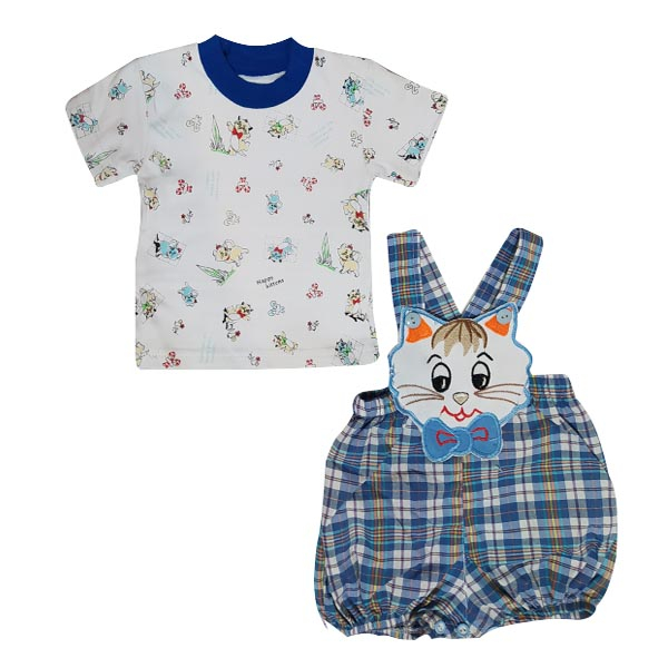 ست تی شرت و سرهمی نوزادی کد 200