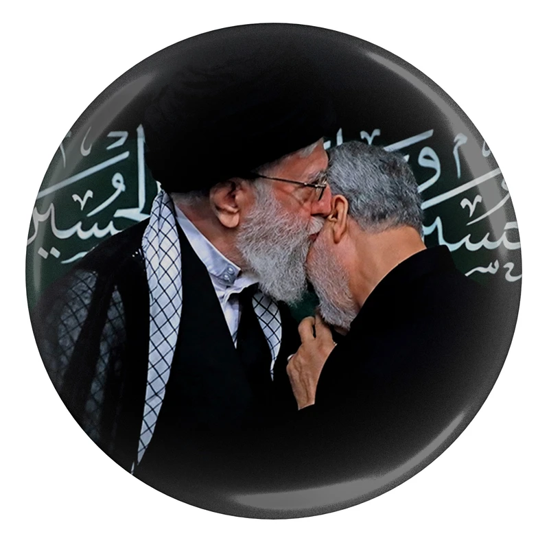 مگنت طرح رهبر حضرت خامنه ای و سردار شهید حاج قاسم سلیمانی مدل S4849 