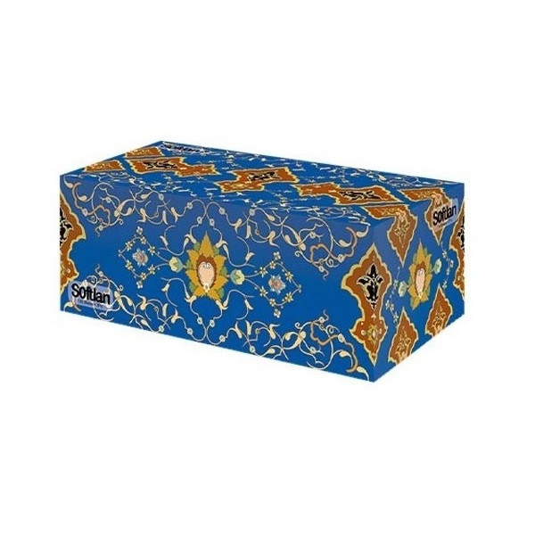 دستمال کاغذی 300 برگ سافتلن مدل فرشی بسته 2 عددی