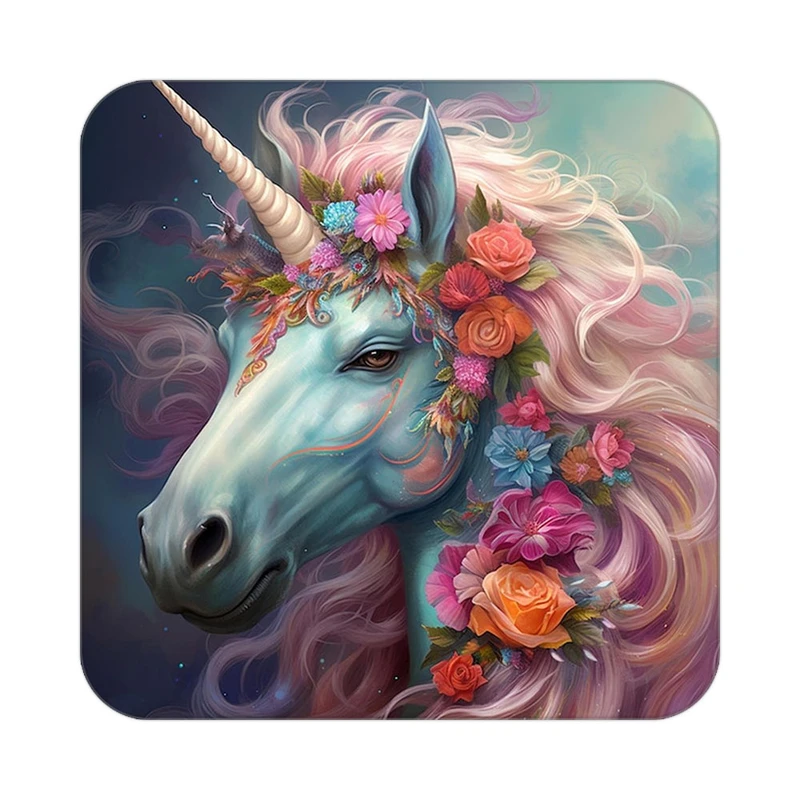 زیر لیوانی کاکتی طرح اسب تک شاخ و یونیکورن مدل mp32945