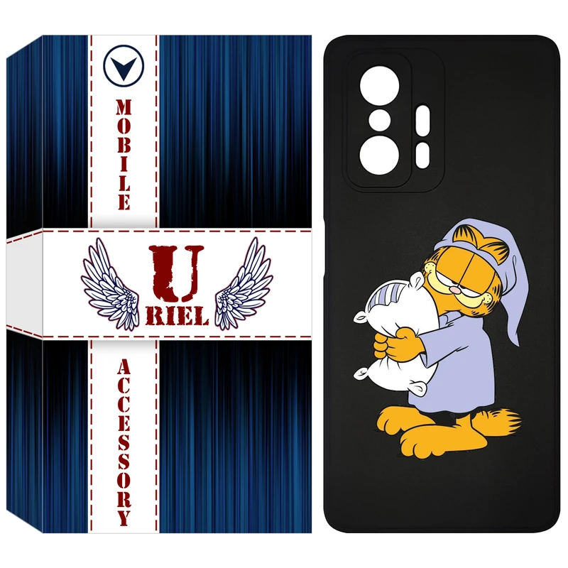 کاور یوریل مدل KSH کد 73 طرح گارفیلد خوابالو مناسب برای گوشی موبایل شیائومی 11T / 11T Pro