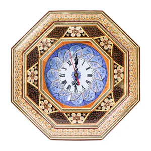 ساعت دیواری خاتم کاری مدل 8 ضلعی کد whole38d22octagonal3f4