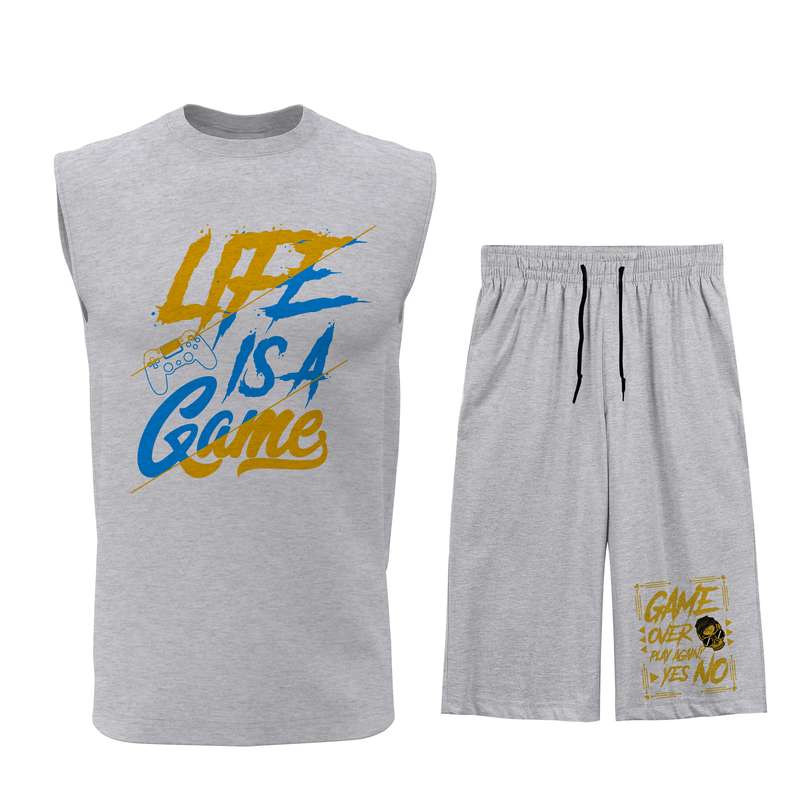 ست تاپ و شلوارک مردانه مدل G079G