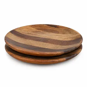 پیش دستی میوه خوری مدل چوبی کد 18w مجموعه 2 عددی