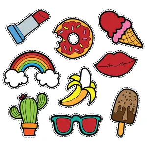 استیکر لپ تاپ مدل L-107 مجموعه 9 عددی