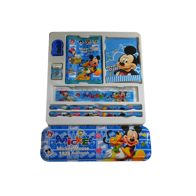 بسته لوازم تحریر مدل micky mouse مجموعه 8 عددی