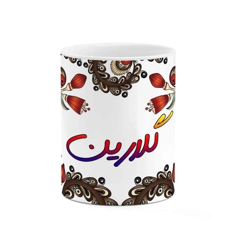 ماگ کاکتی مدل اسم گلارین طرح سنتی گل و بته کد mgh46736