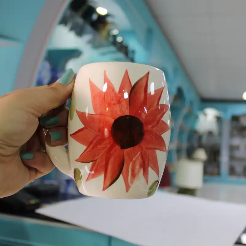 لیوان سرامیکی مدل گل رز