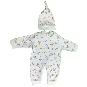 ست سرهمی و کلاه نوزادی مدل یونیکورن