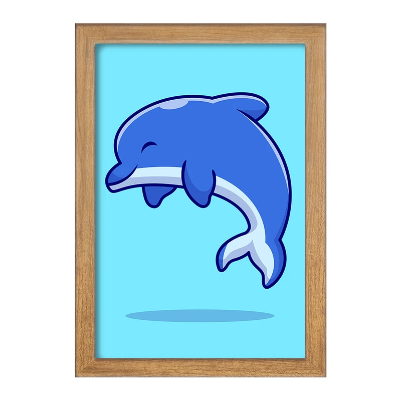 تابلو خندالو مدل حیوانات بامزه دلفین کد 25413