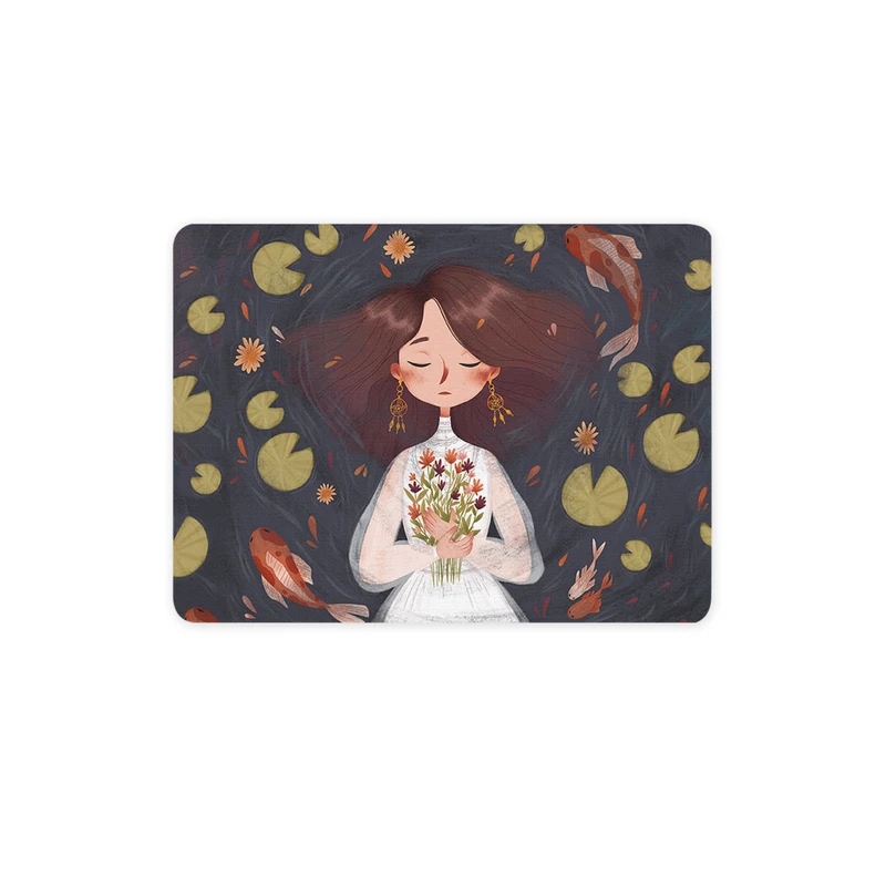 ماوس پد ترمه طراحان ایده مدل دختر و مرداب کد cfp1400