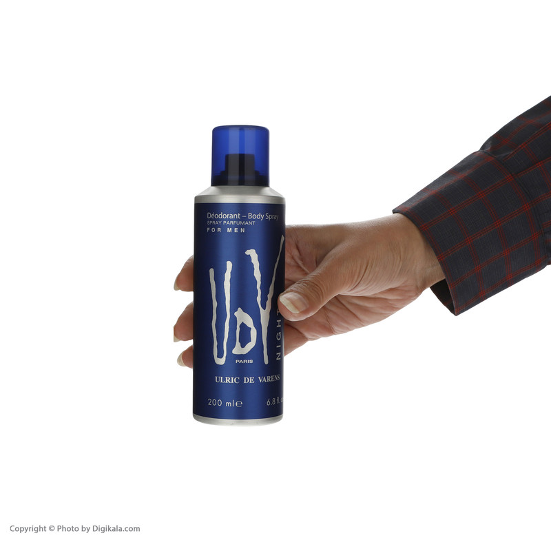 اسپری دئودورانت مردانه یو دی وی مدل NIGHT حجم 200 میلی لیتر