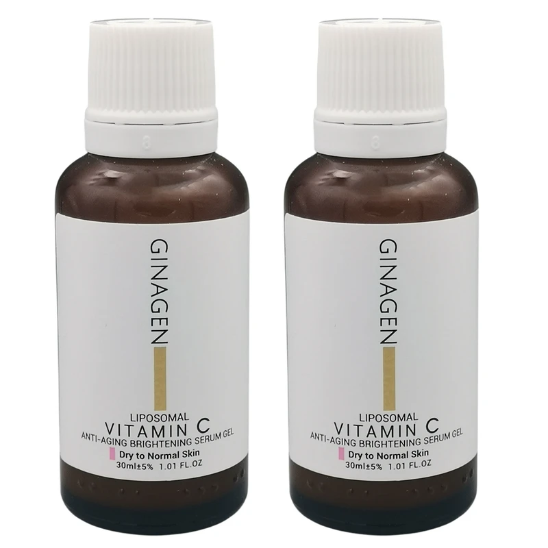 ژل سرم روشن کننده ژیناژن مدل ویتامین C حجم 30 میلی لیتر مجموعه دو عددی