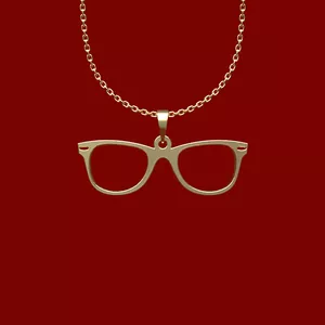 گردنبند طلا 18 عیار زنانه مدوپد مدل عینک کد Q2-1-1186