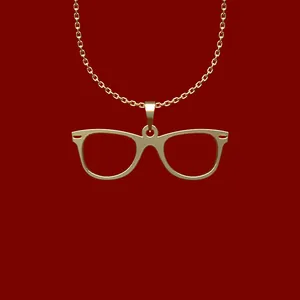 گردنبند طلا 18 عیار زنانه مدوپد مدل عینک کد Q2-1-1186