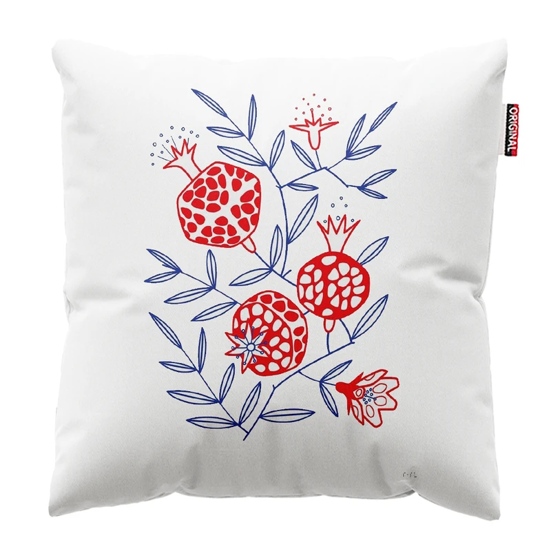  کوسن پاد آفرین طرح انار یلدا کد 3963 سایز 30*30 سانتی متر