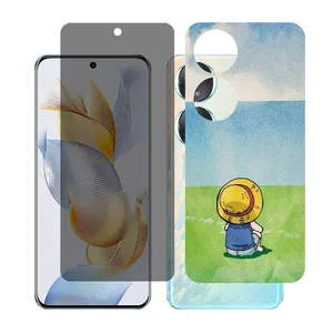 Glass together model privacy screen protector suitable for Honor 70 mobile phone with back cover sticker