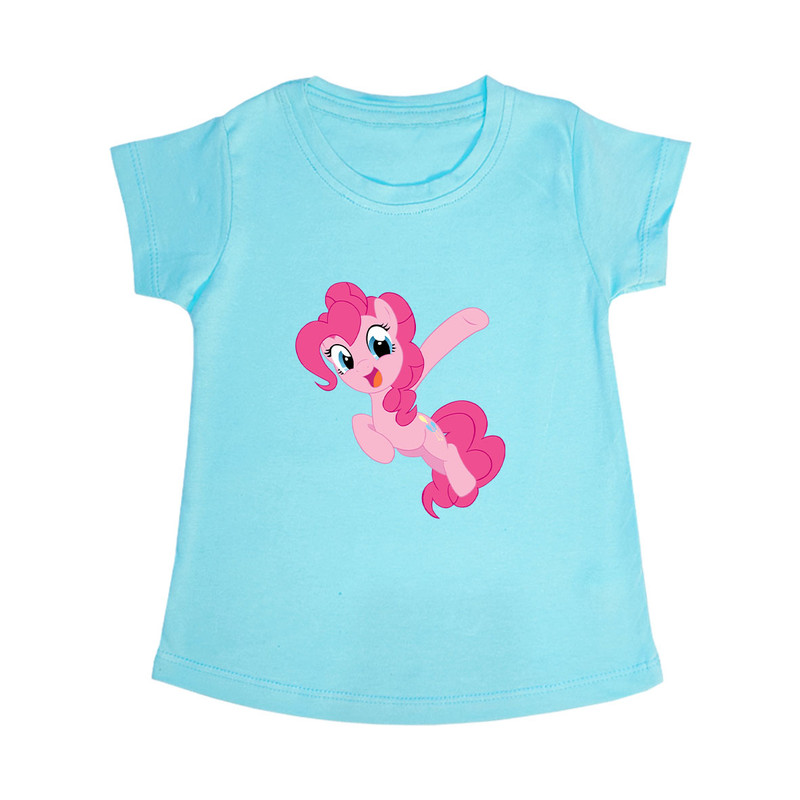 تی شرت آستین کوتاه دخترانه مدل pinkie pie 01BL