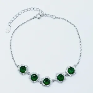 دستبند نقره زنانه سلین کالا مدل زمرد ce-As275