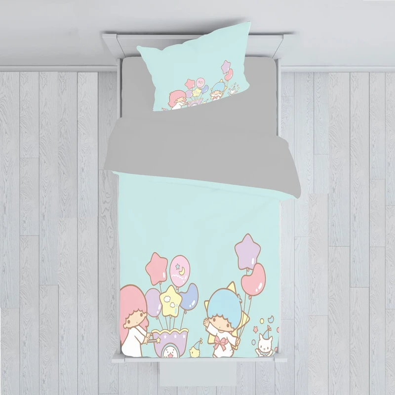 سرویس روتختی مدل ماه و ستاره کارتونی TXY545 تک نفره 5 تکه