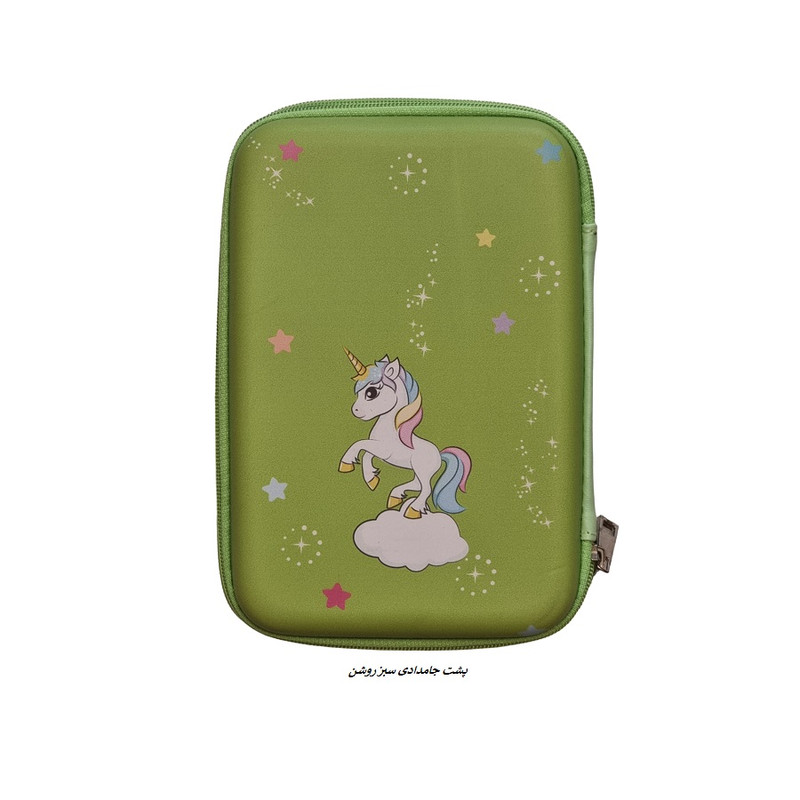 جامدادی مدل فانتزی سیلیکونی طرح یونی کورن رنگین کمانی کد 250