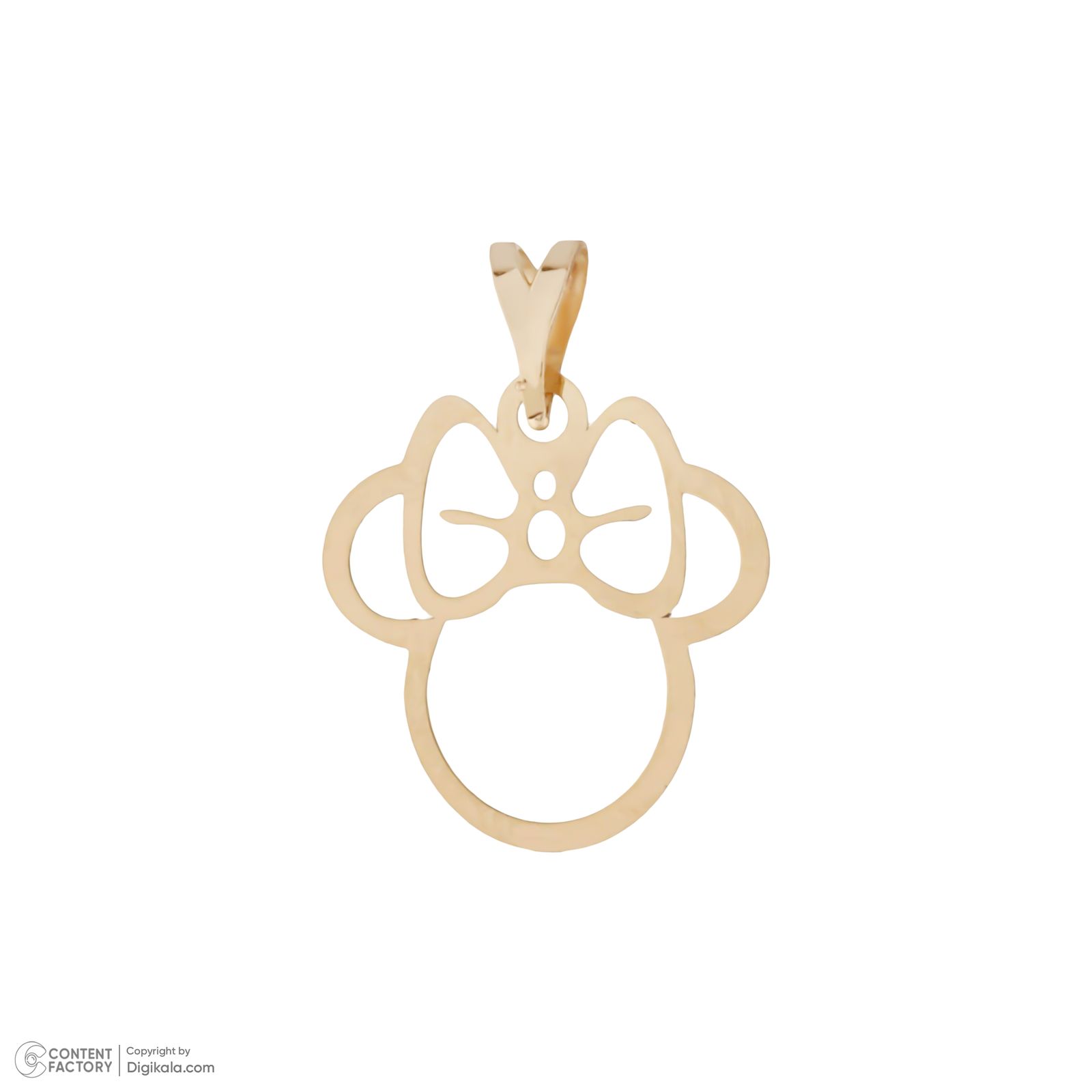 آویز گردنبند طلا 18 عیار دخترانه مایا ماهک مدل MM1893 طرح میکی موس - - 3