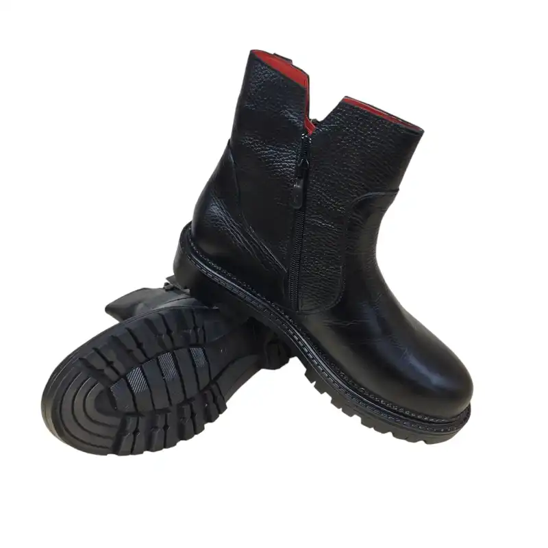 نیم بوت زنانه مدل رکسانا چرم طبیعی رنگ مشکی