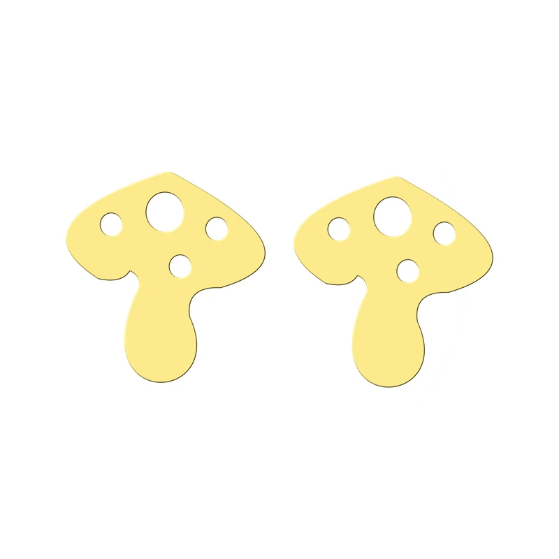 گوشواره طلا 18 عیار زنانه کرابو طرح قارچ مدل Kr5238