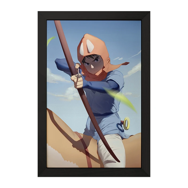 تابلو خندالو مدل یاکورو و آشیتاکا انیمه پرنسس مونونوکه کد 34095