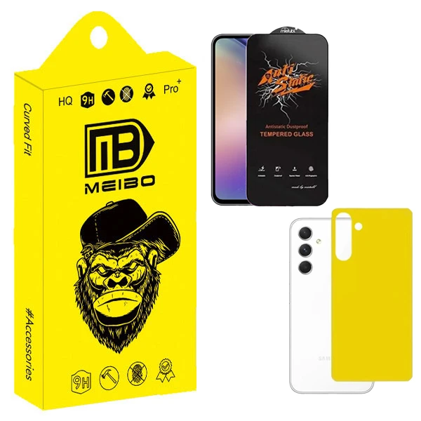 محافظ صفحه نمایش میبو مدل Antistatic Glavers مناسب برای گوشی موبایل سامسونگ galaxy a54 به همراه محافظ پشت گوشی