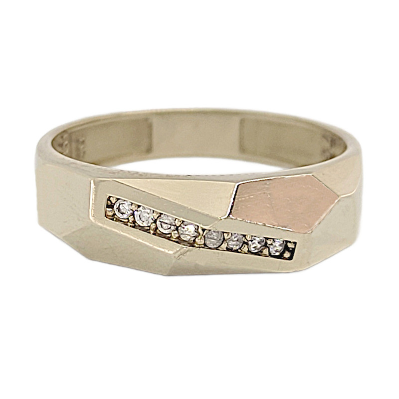 انگشتر طلا 18 عیار مردانه طلا و جواهرسازی افرا مدل آینه ۳۱۷