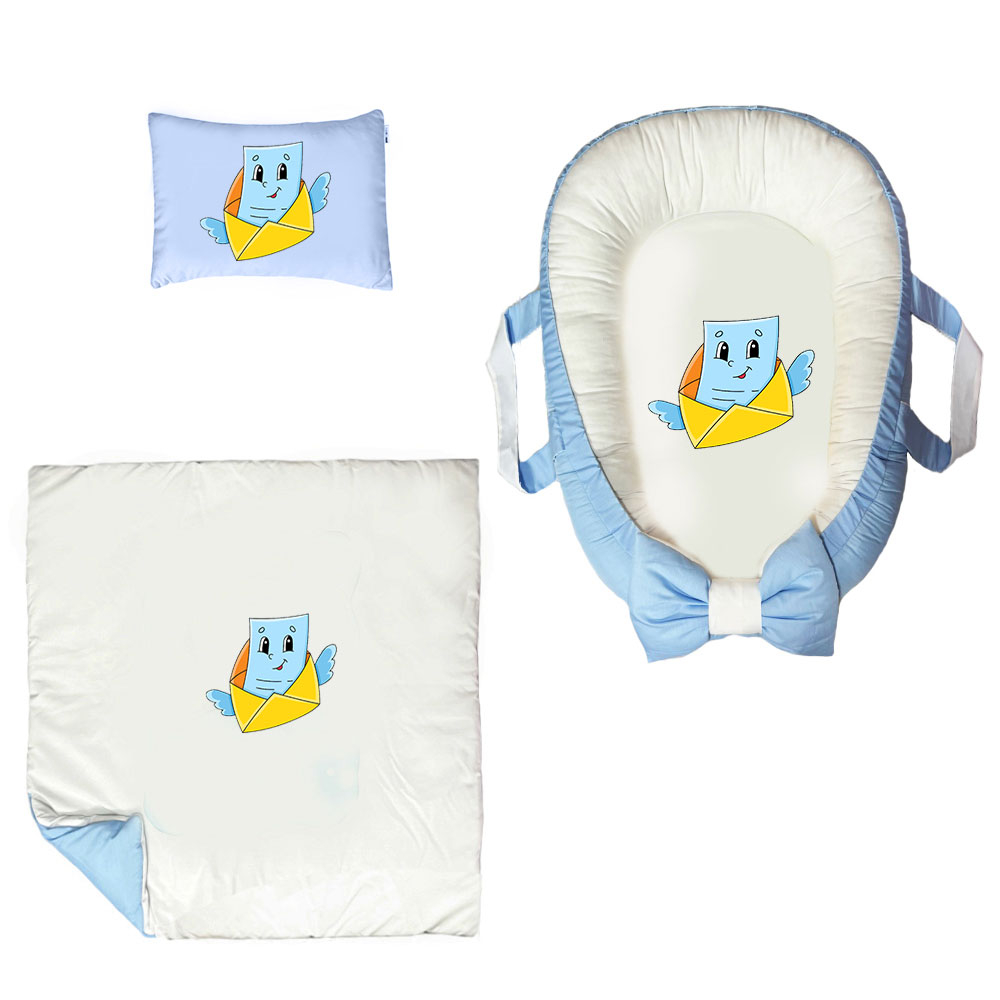 سرویس خواب سه تکه نوزاد ناریکو مدل گارد محافظ دار طرح فانتزی کد 0392