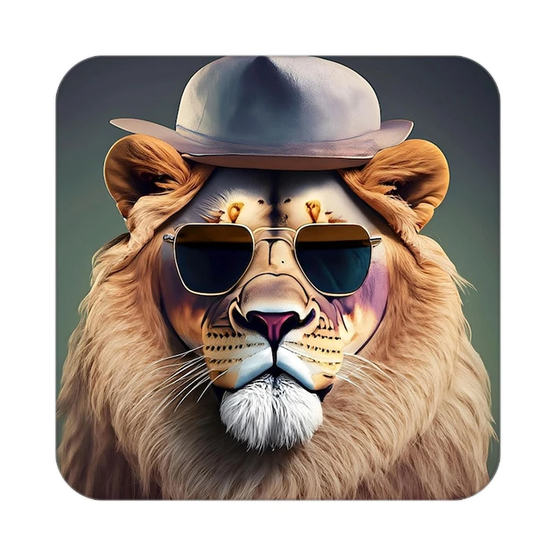 زیر لیوانی کاکتی طرح شیر مدل mp23807