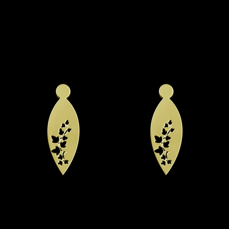 گوشواره طلا 18 عیار زنانه مدوپد مدل گل کد GA1-12982