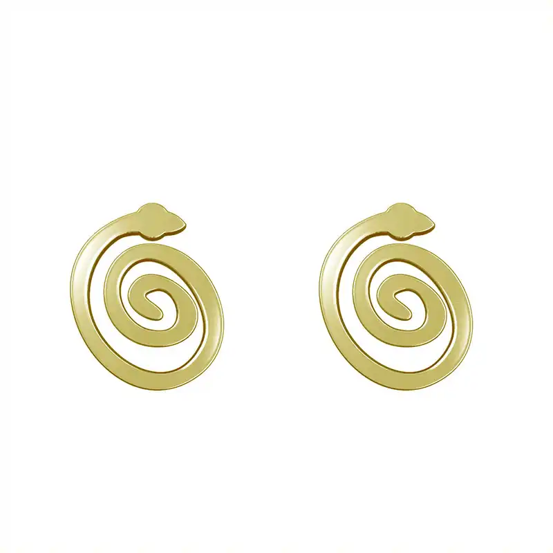 گوشواره طلا 18 عیار زنانه مدوپد مدل هندسی کد GA1-16099